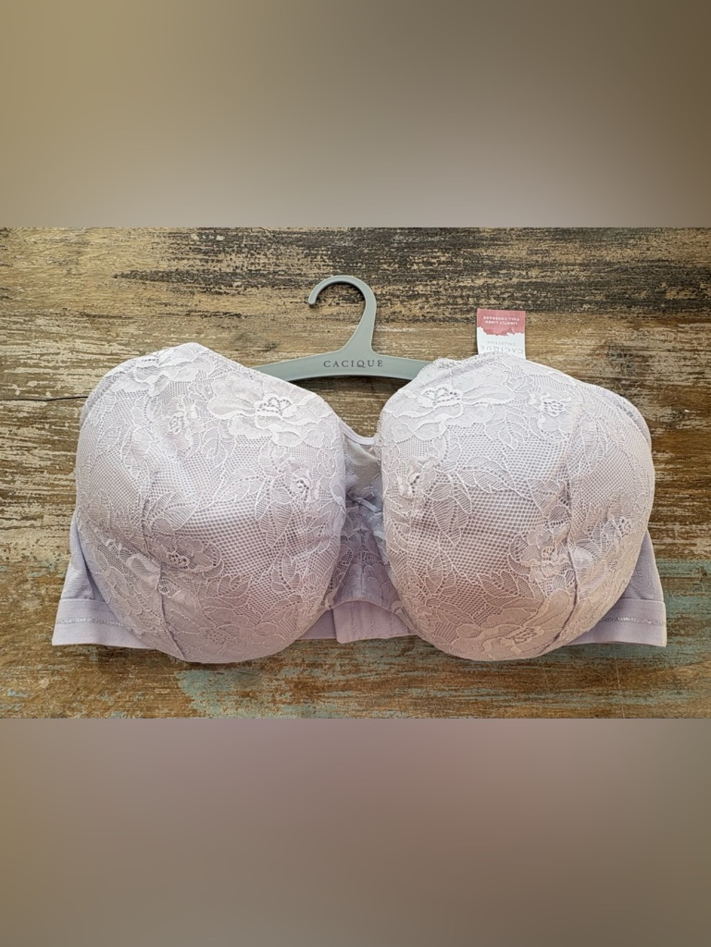 Cacique Light Lavender Lace Full Coverage Bra NWT